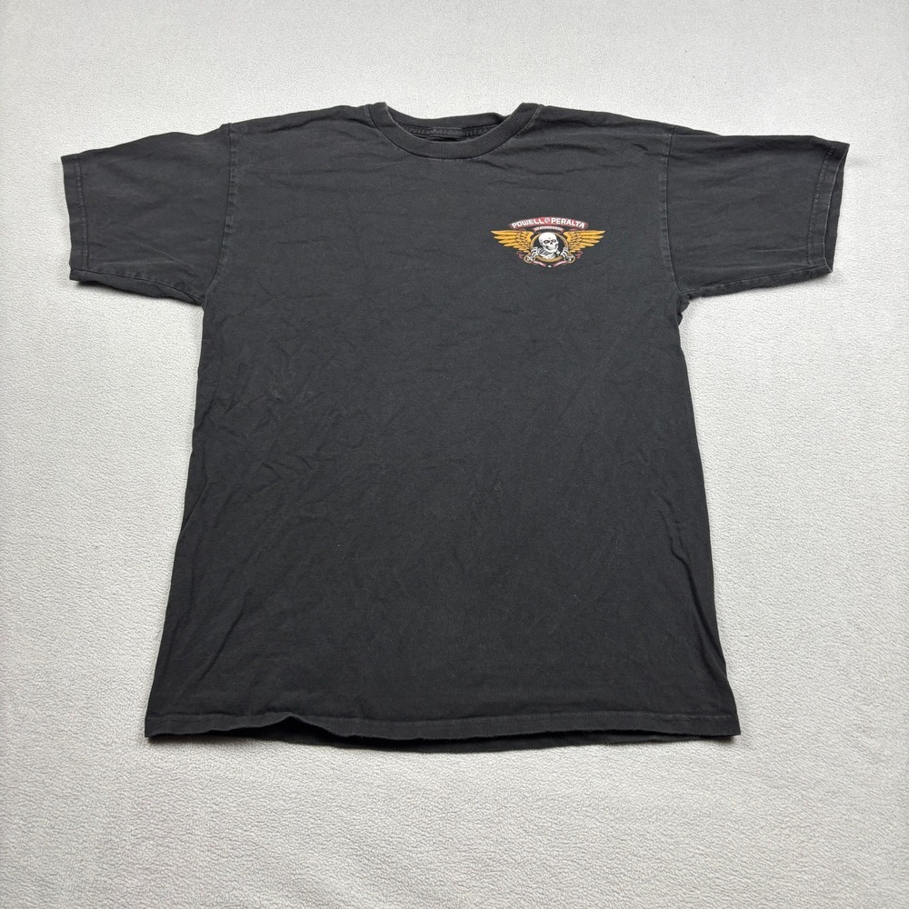 Powell Peralta Skateboards Winged Skull Extra Tough Graphic T-Shirt Mens Medium